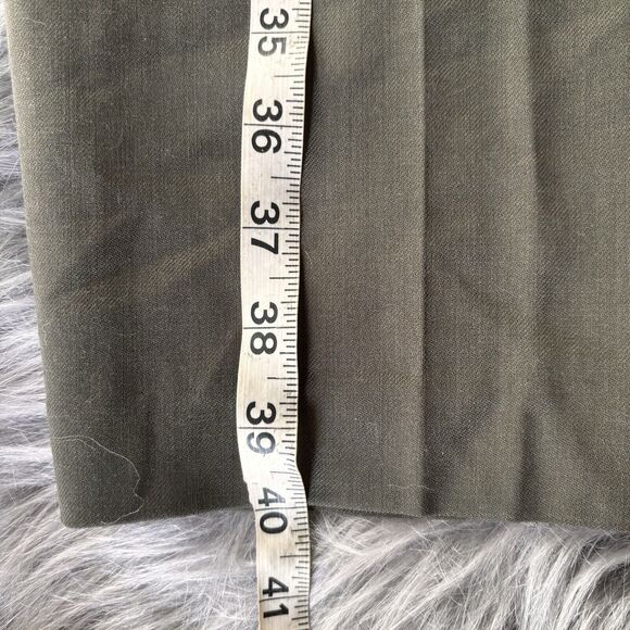 Lauren Ralph Lauren Pants Sz 10P Green Brown Wool Blend Trousers Career Work - Picture 10 of 12